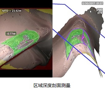 高清工业内窥镜MViQ HD区域深度剖面测量