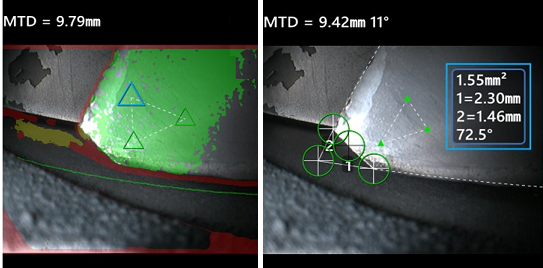 使用韦林工业内窥镜的测量平面功能进行发动机叶片检测