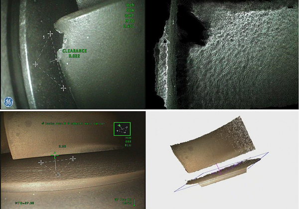 使用工业内窥镜测量航空发动机叶尖与机匣间隙的应用