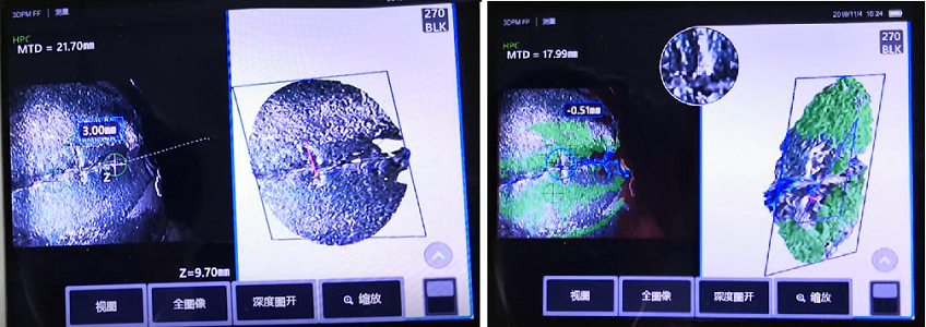 单物镜相位扫描三维立体测量的点云图